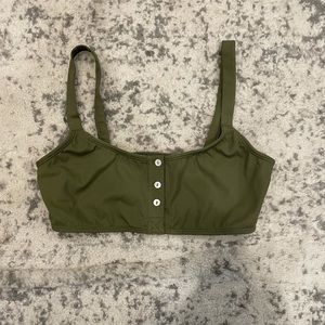Free people olive green bra top